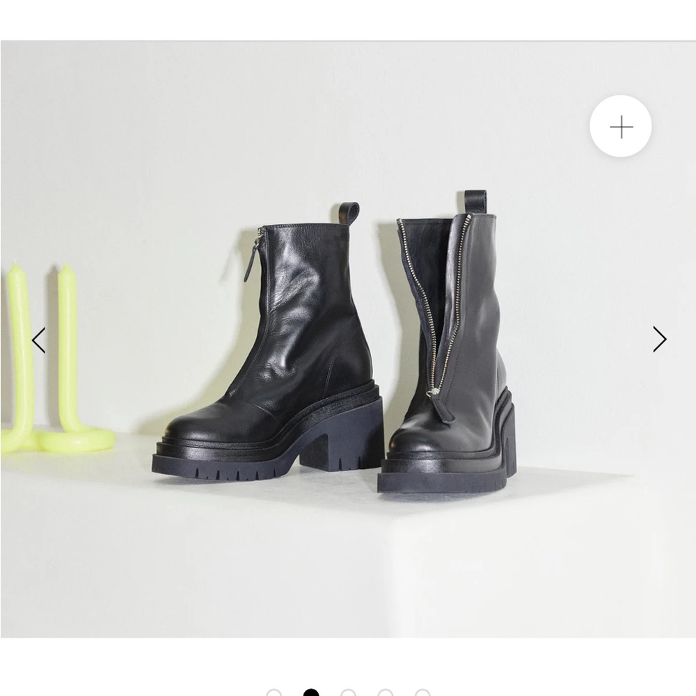 Black Leather Ankle Boots